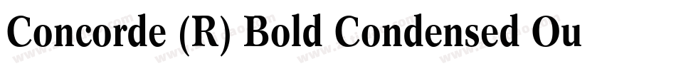 Concorde (R) Bold Condensed Outline字体转换